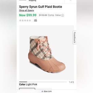 NIB size 8.5 Sperry Syrun Gulf Plaid Bootie